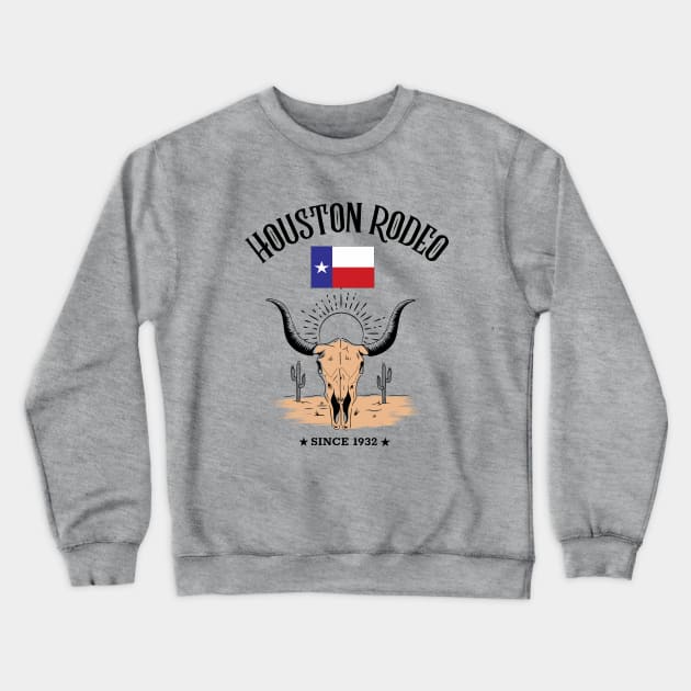 HOUSTON RODEO TEXAS Crewneck Sweatshirt by Cult Classics